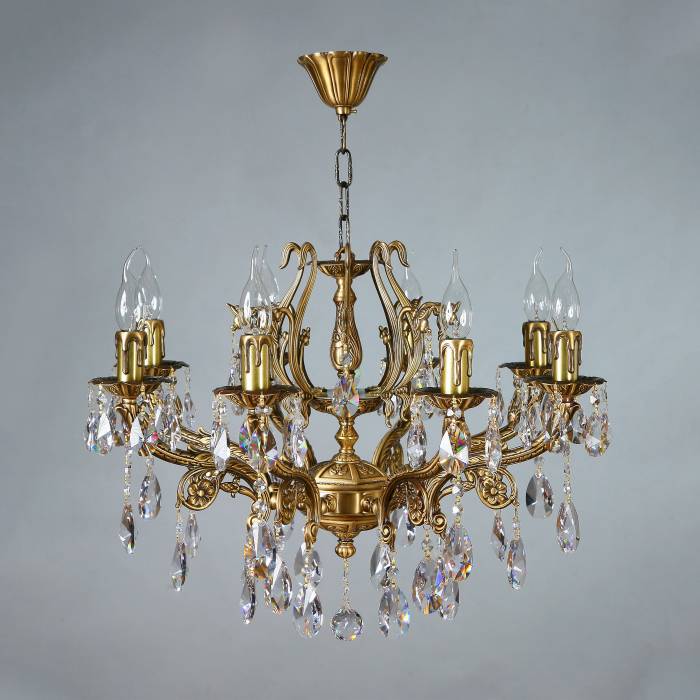 Подвесная хрустальная люстра Ferro Ambiente 8828/8 AB Tear drop