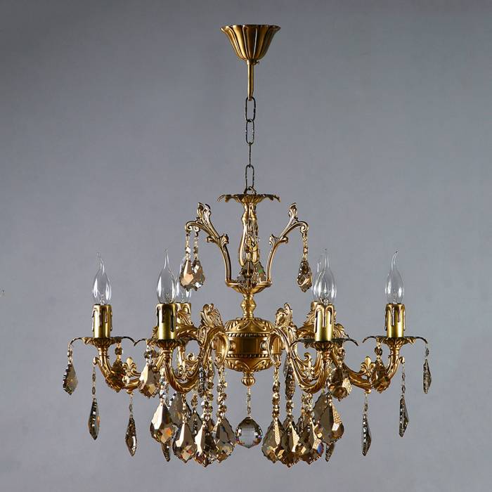 Подвесная хрустальная люстра Granada Ambiente 2118/6 AB Honey Leaf