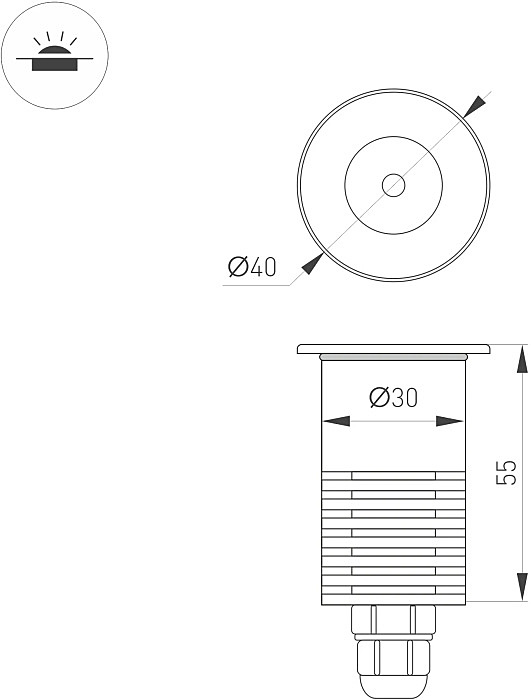 Уличный встраиваемый Arlight Ground 048820