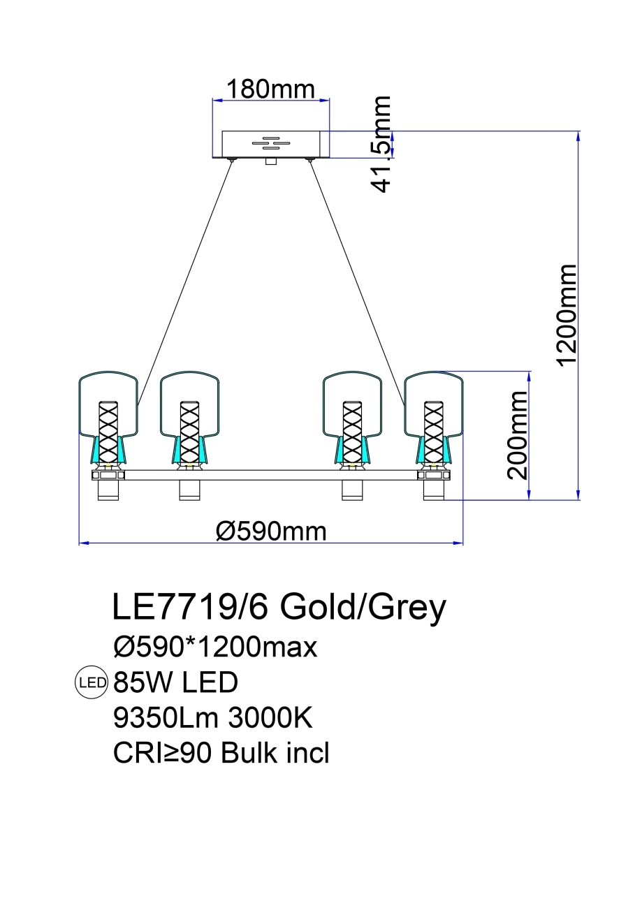 Подвесная люстра LEON Marie LE7719/6 Nickel