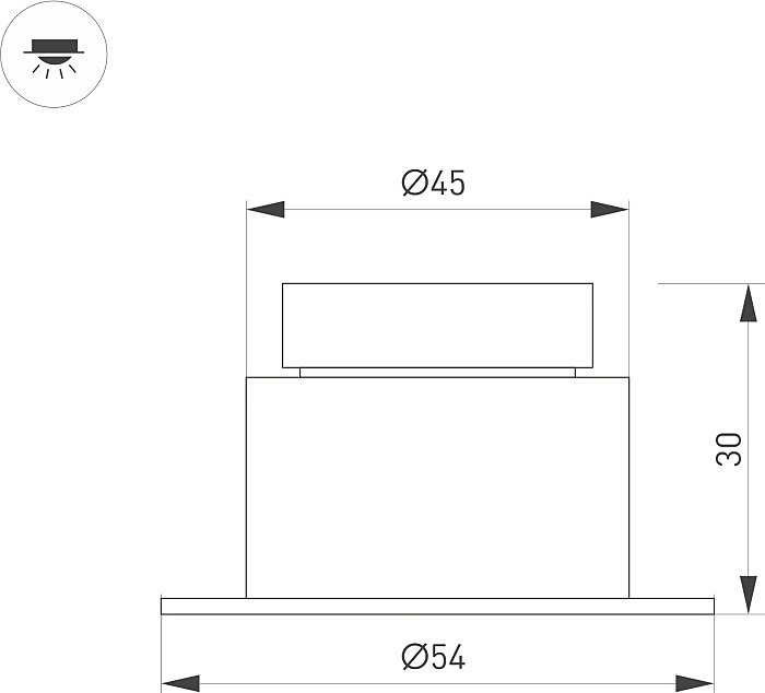 Встраиваемый светильник Arlight Glory 039065