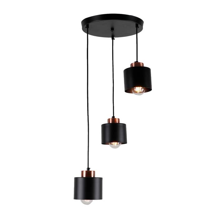 Светильник подвесной IMEX Tinto MD.8826-3-P BK+AB