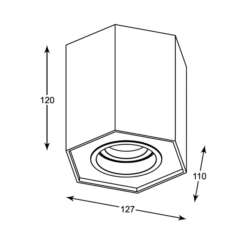 Накладной светильник Zumaline Polygon Cl R 20077-WH