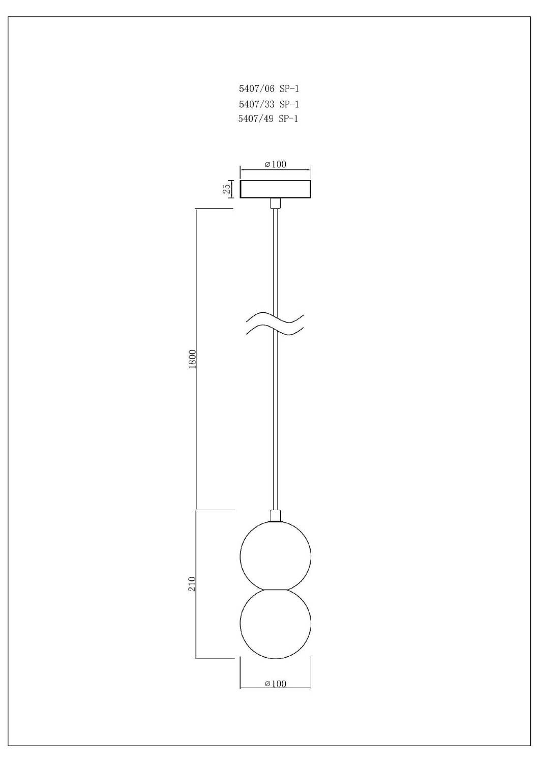 Светильник подвесной Divinare Milano 5407/49 SP-1