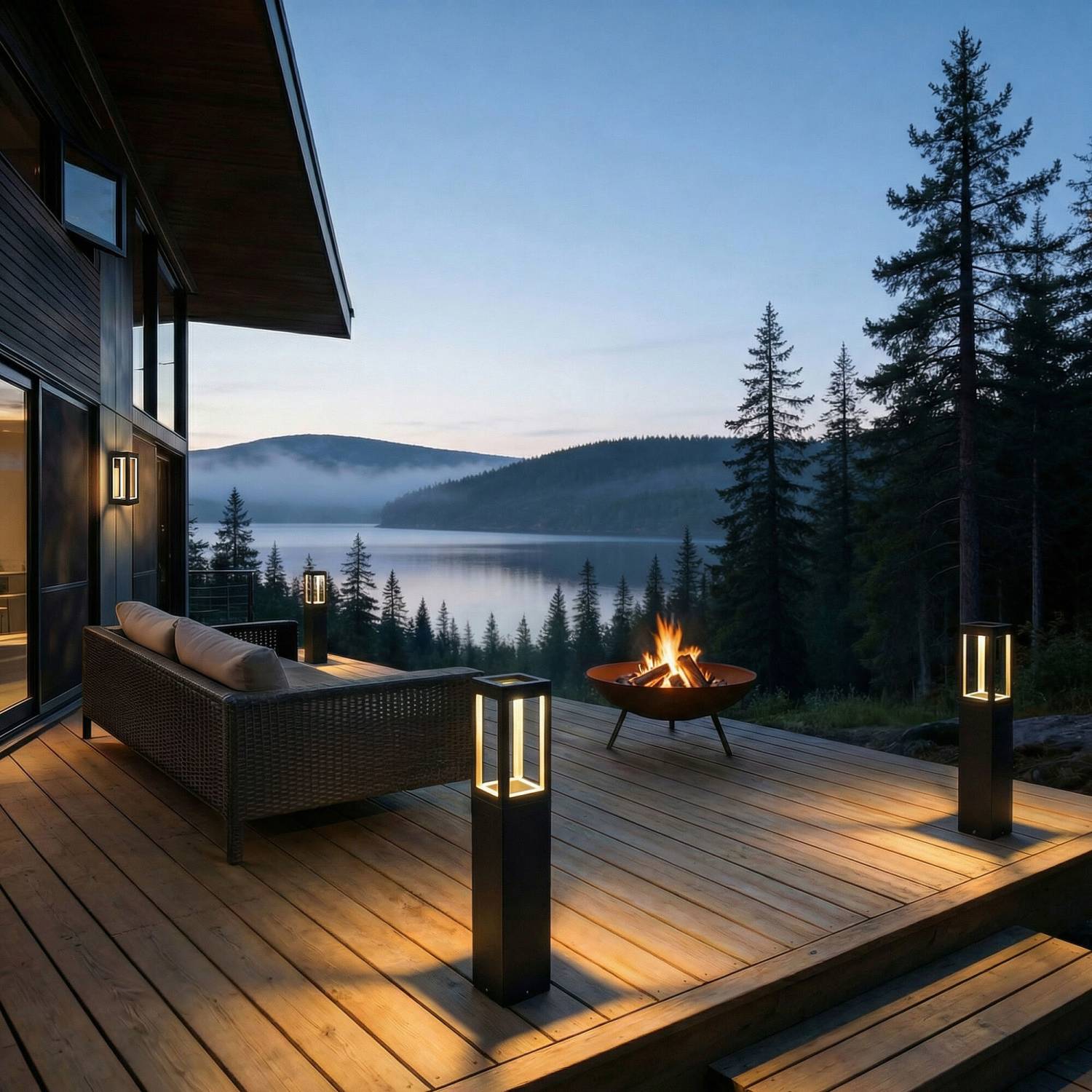 Уличный наземный светильник Elektrostandard Frame 1529 TECHNO LED Frame 3000K чёрный