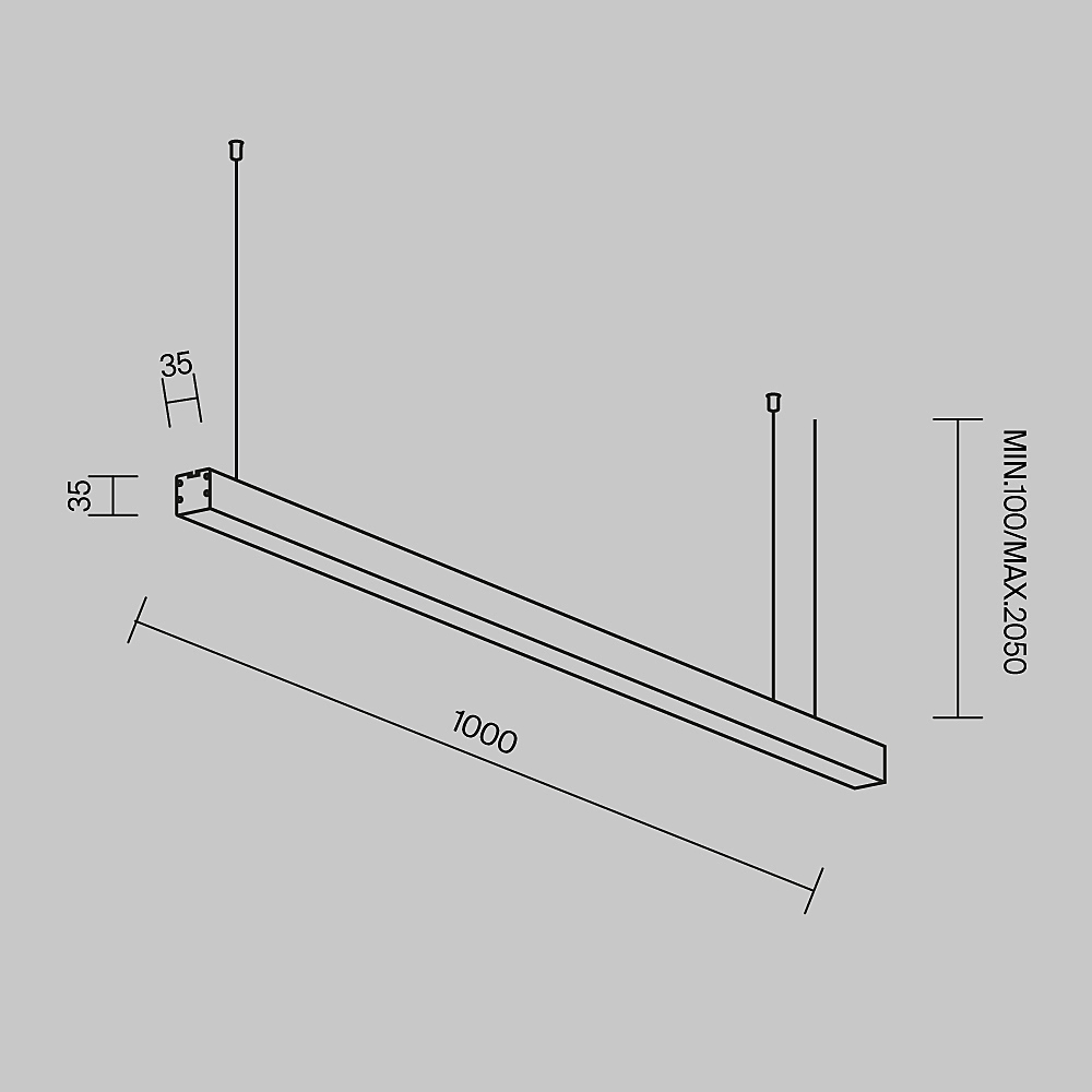 Светильник подвесной Maytoni Подвесные линейные светильники LL312011