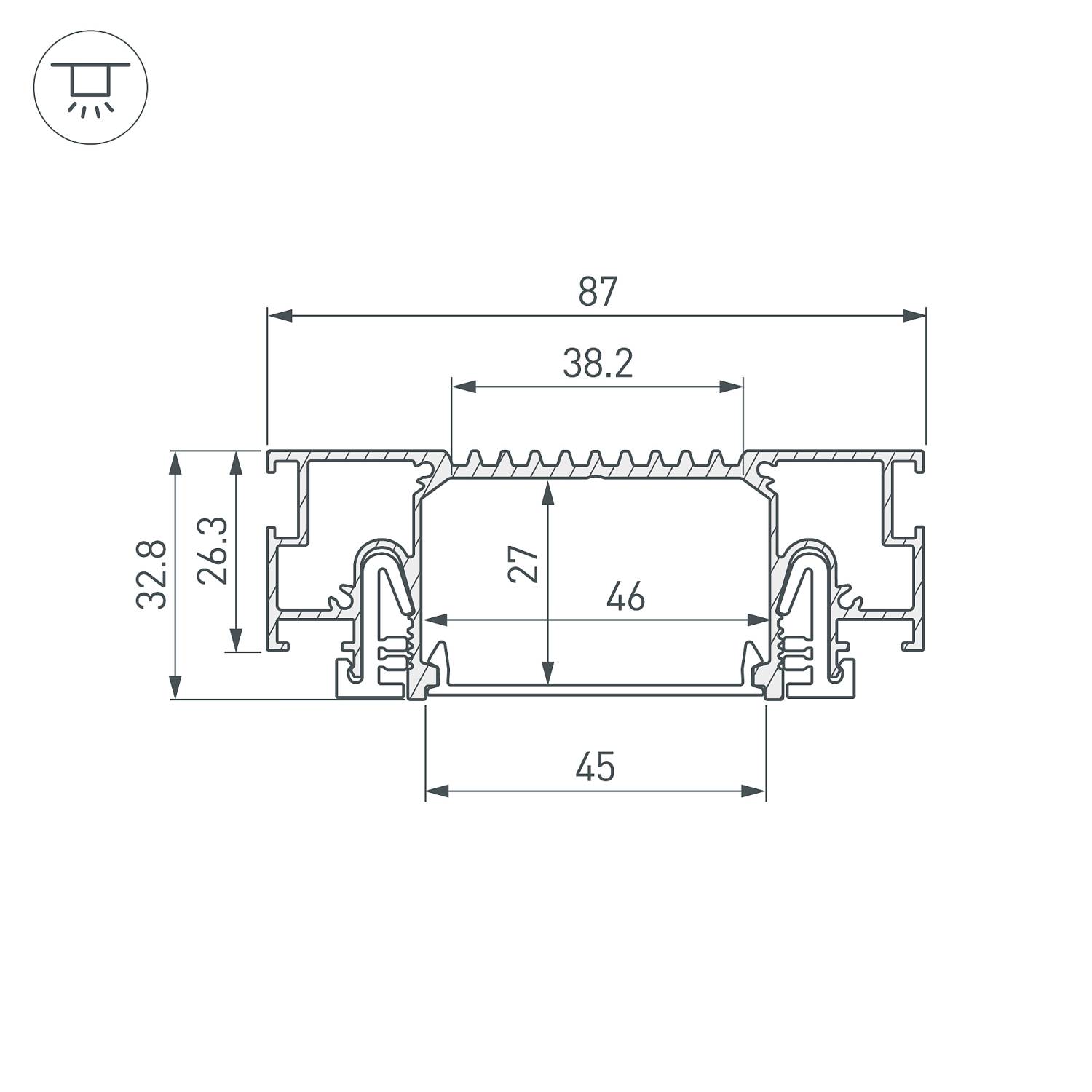 Профиль Arlight Stretch 053527