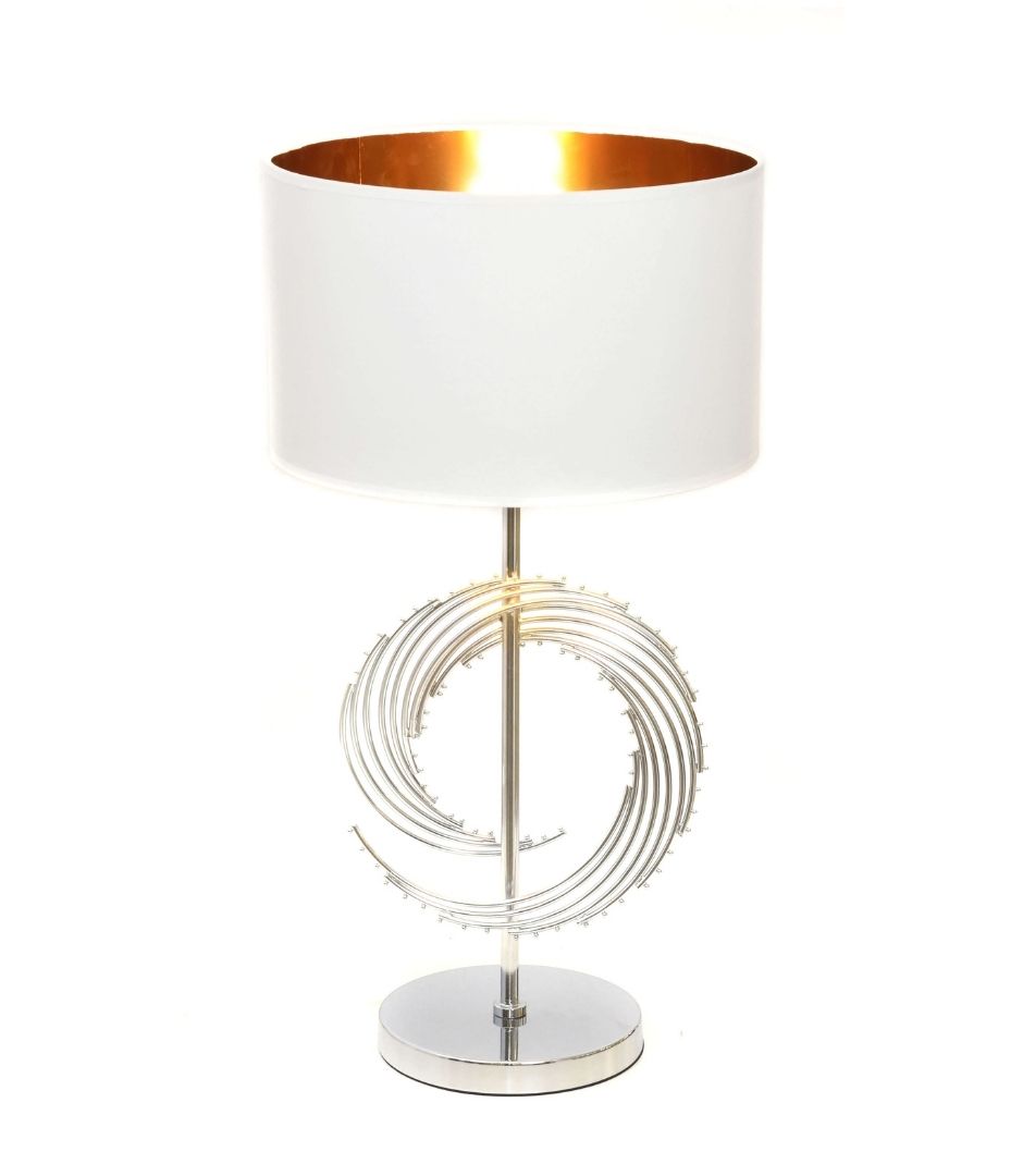 Настольная лампа Lumina Deco Fabi LDT 5531 CHR+WT Настольная лампа Lumina Deco Fabi LDT 5531 CHR+WT