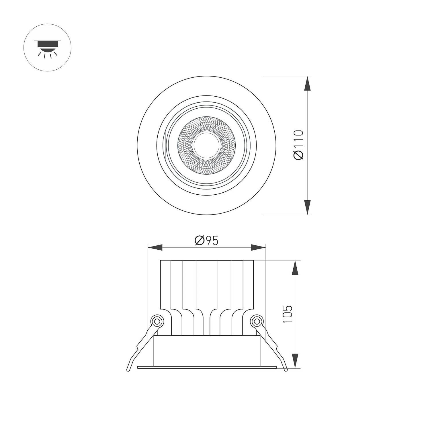 Встраиваемый светильник Arlight Vortex 057754