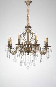 Подвесная хрустальная люстра Barletta Lucia Tucci BARLETTA 1730.8 antique