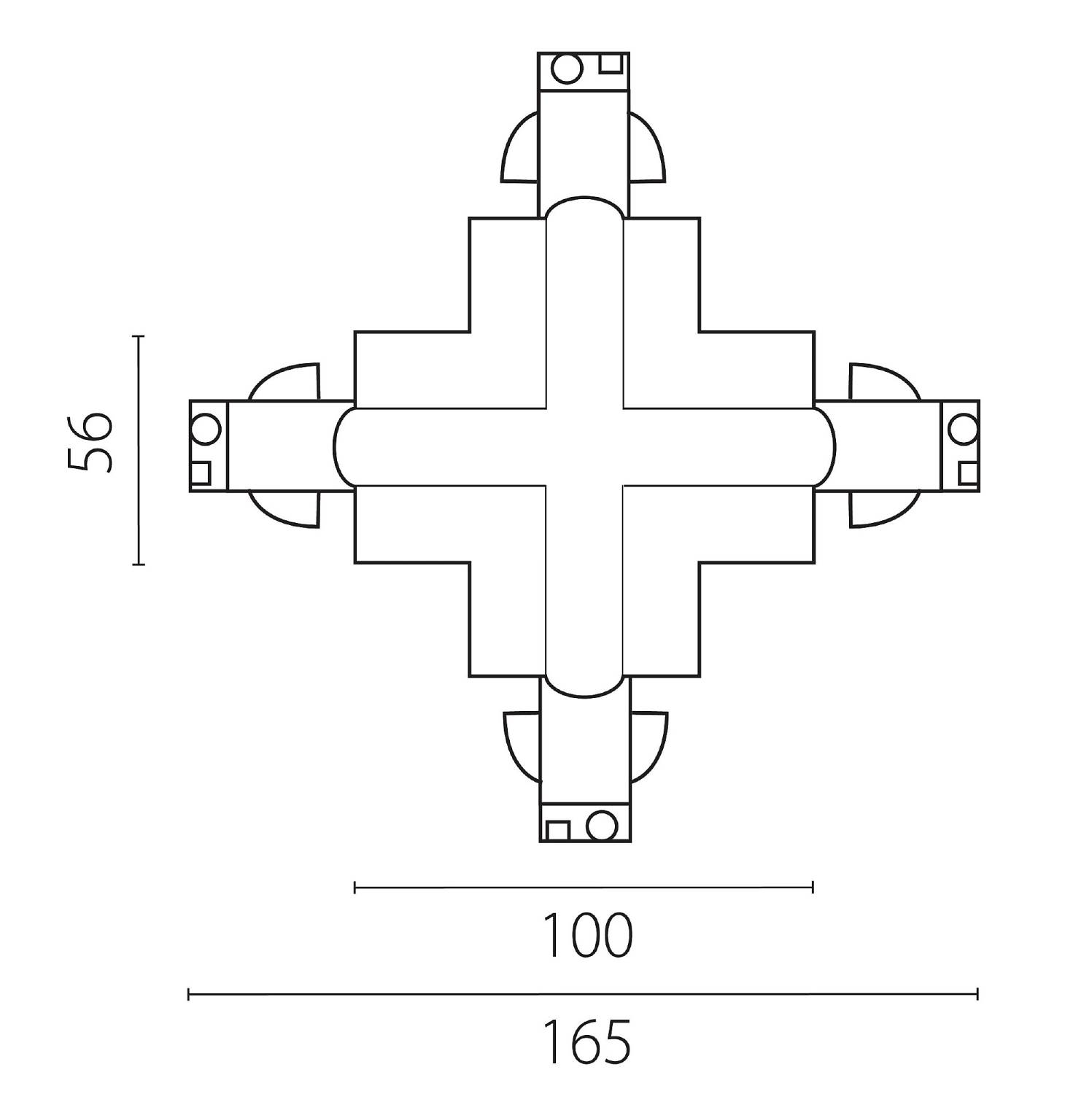 Коннектор для шинопровода Lightstar Quattro 503146-R