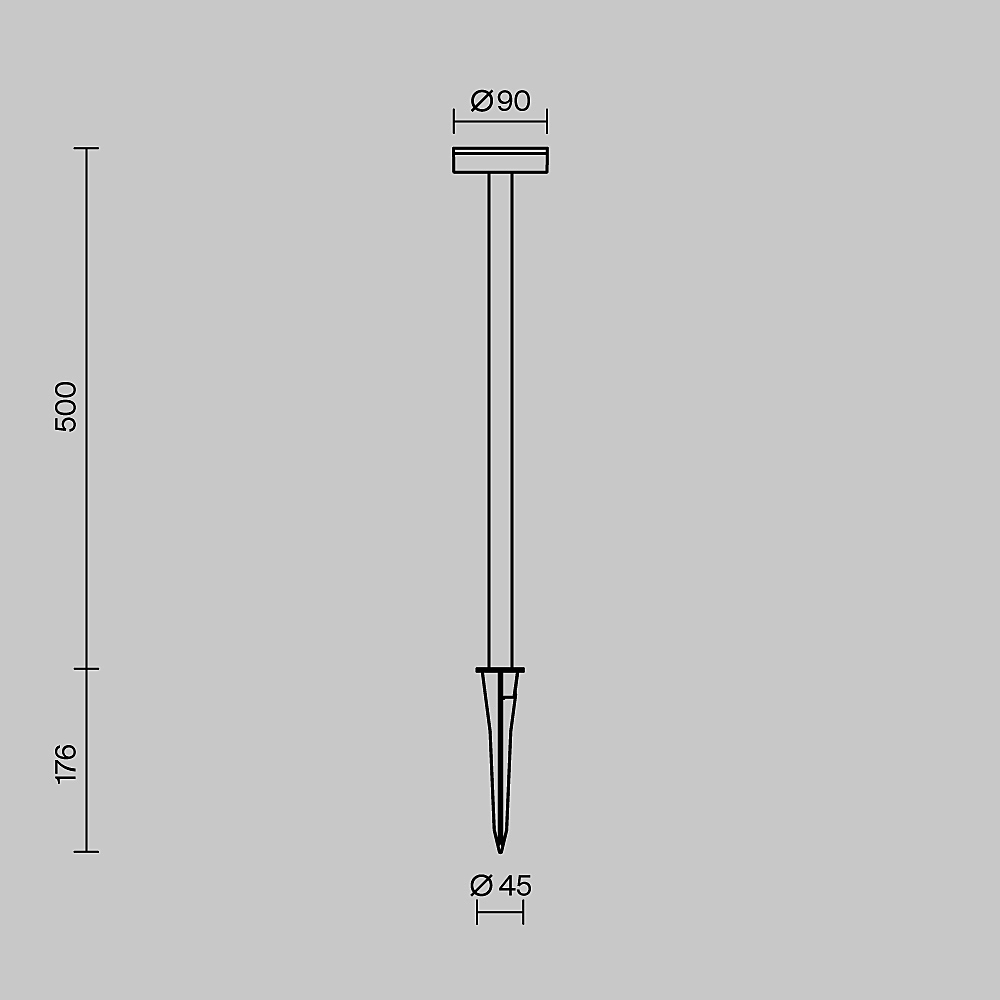 Уличный наземный светильник Maytoni Stake O503FL-L4B3K1