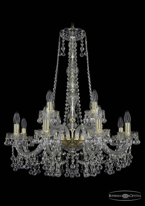 Подвесная хрустальная люстра 1409 Bohemia 1409/8+4/240/h-77 G