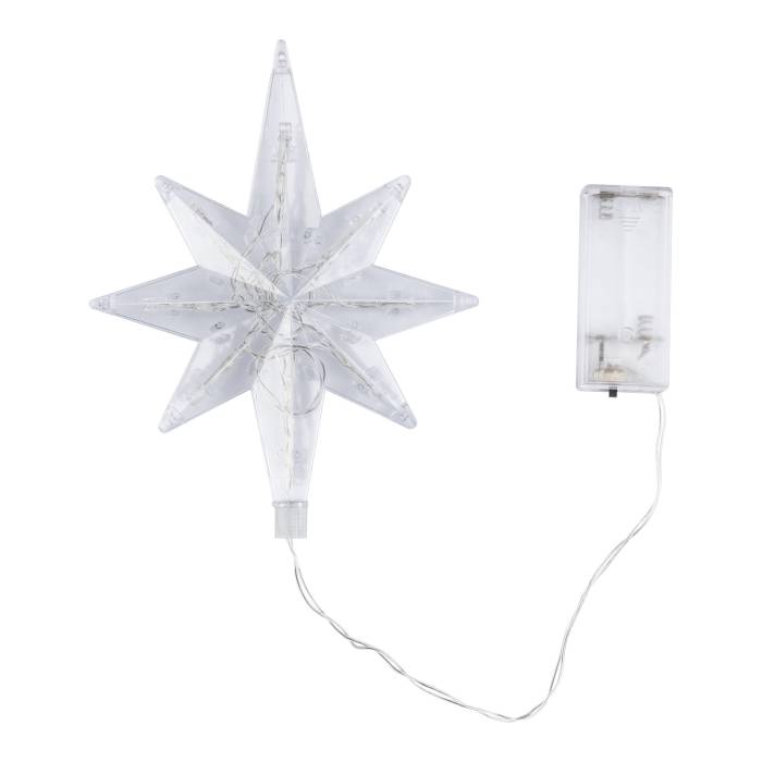 Новогоднее украшение Uniel ULD-H1525-009/STB/2AA WARM WHITE STAR-5