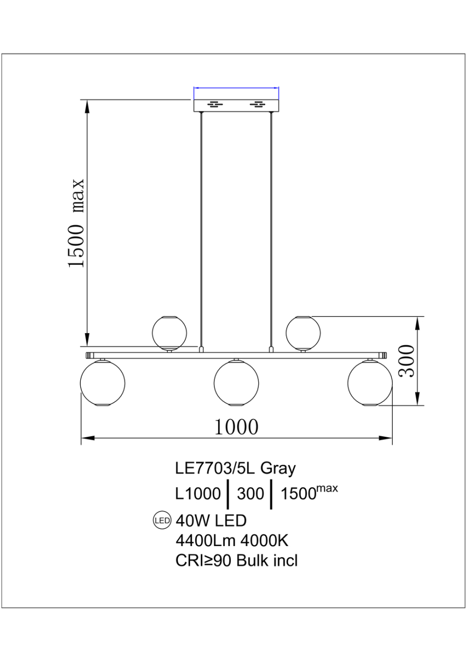 Светильник подвесной LEON Aurore LE7703/5L Gold