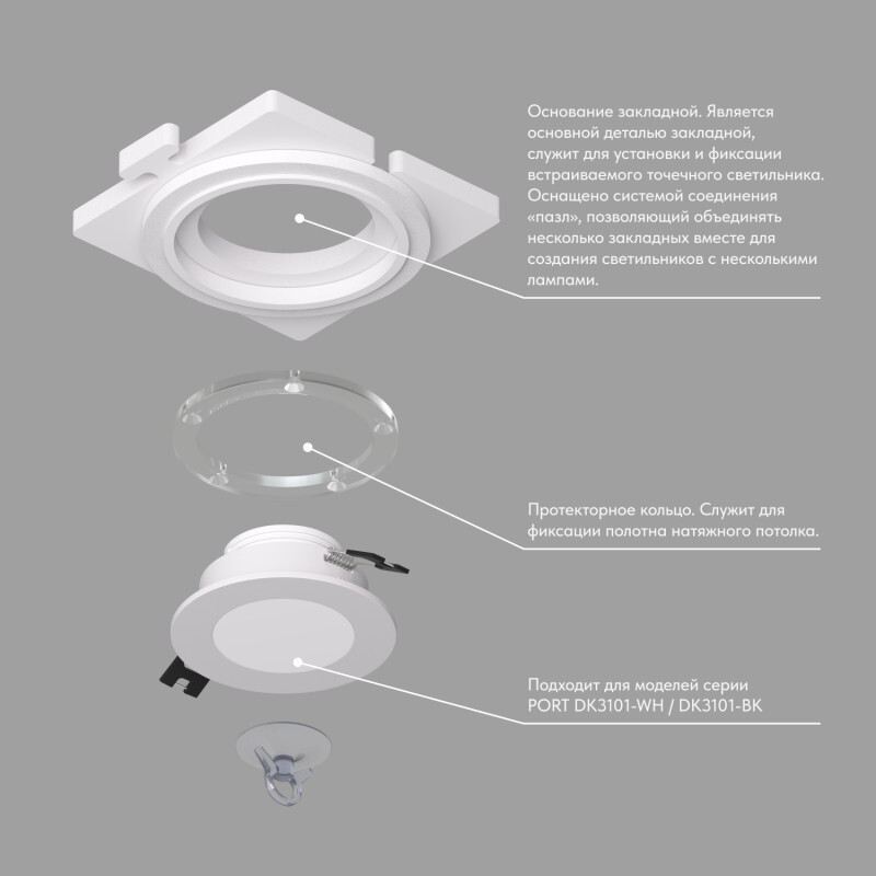 Закладная панель SCB для DK3101 Denkirs SCB DK3101-SCB