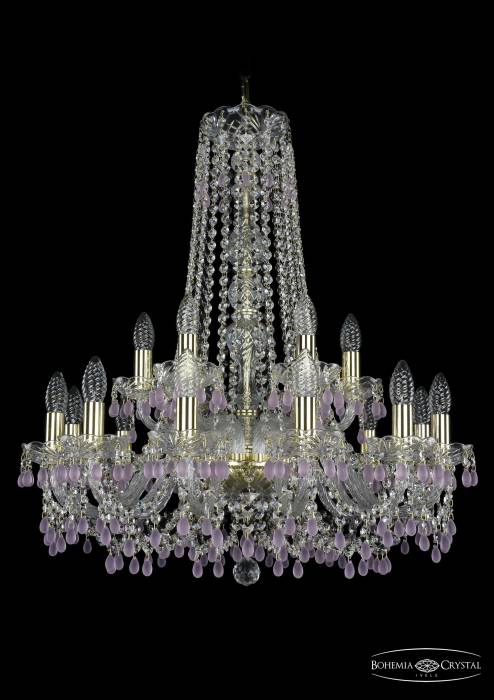 Подвесная хрустальная люстра 1410 Bohemia 1410/12+6/240/h-74 G V7010