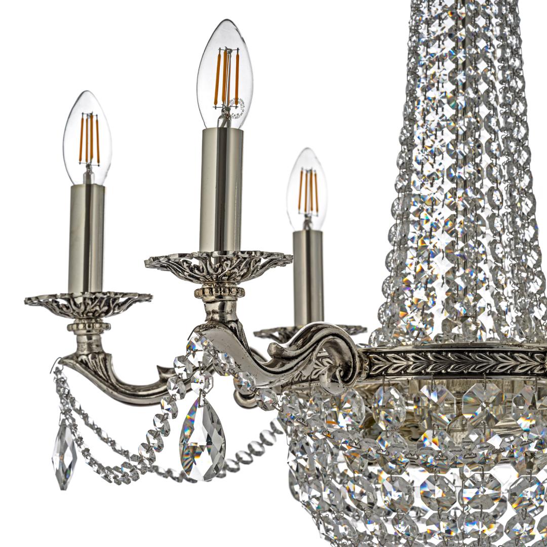 Подвесная хрустальная люстра Amelia Arti Lampadari Amelia E 1.6.6.502 SB