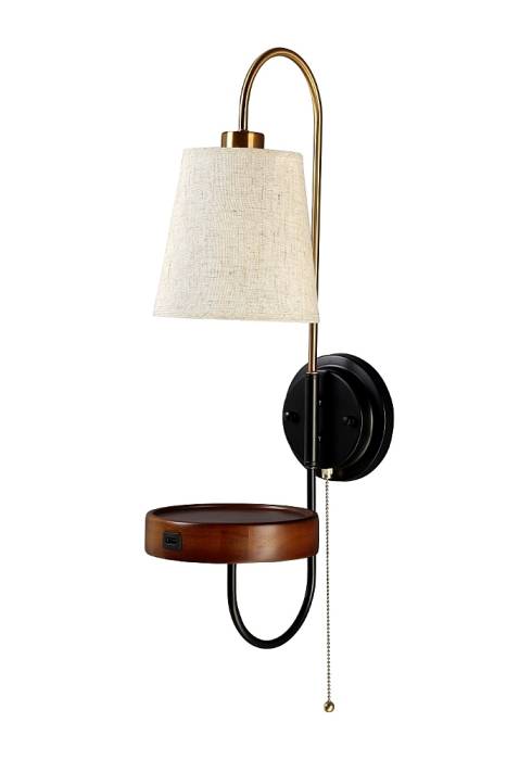 Настенное бра Crystal Lux Twins TWINS AP1 USB WENGE