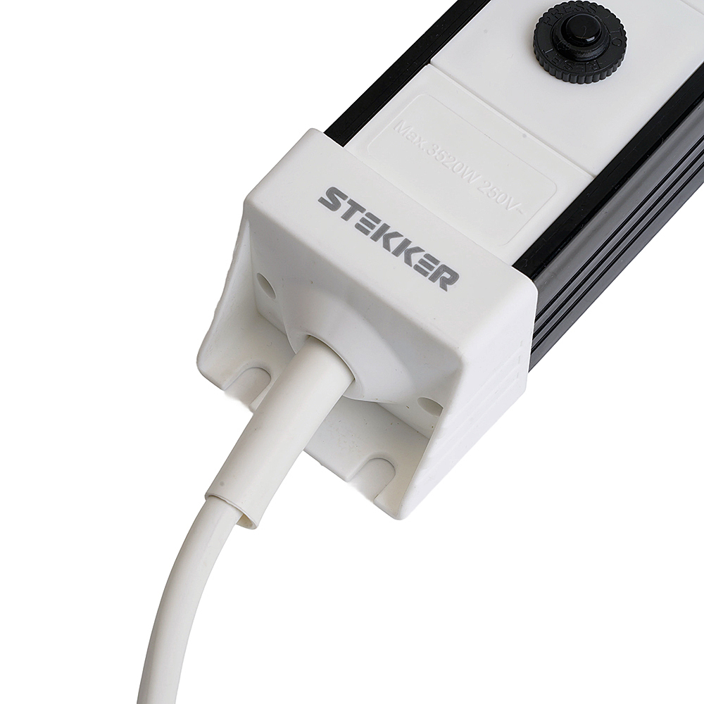 Сетевой фильтр 6-местный с/з 3x1мм2, 3 м, Stekker Techno 50151