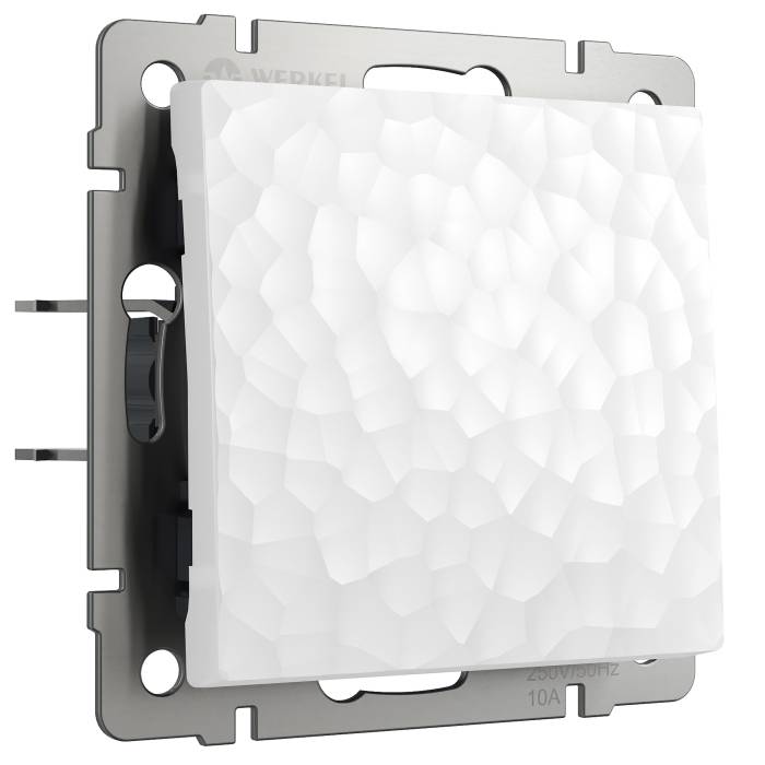 Выключатель Werkel W1212001/ Выключатель одноклавишный проходной (hammer белый)