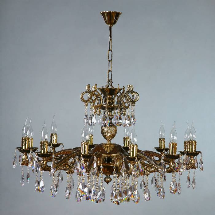 Подвесная люстра Ambiente Leon 2128/12 PB Tear drop