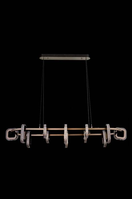 Подвесная люстра LEON Theona LE7701/12L Grey/Black Chrome