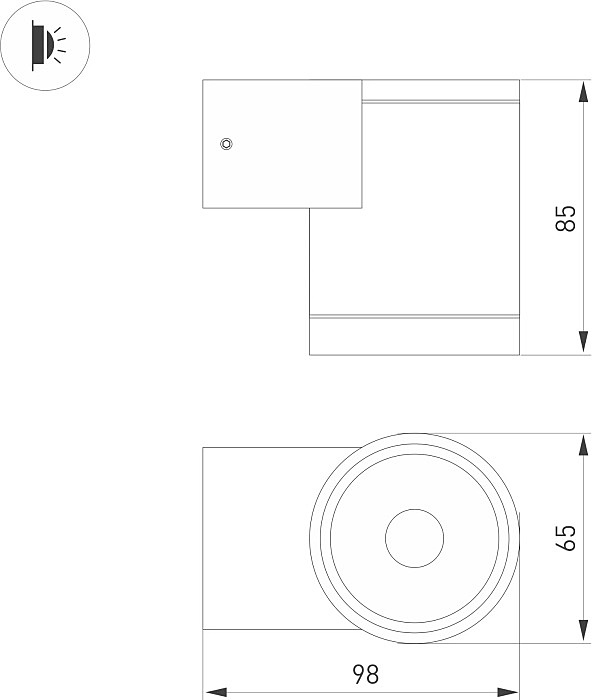 Уличный настенный светильник Arlight Ray 044852