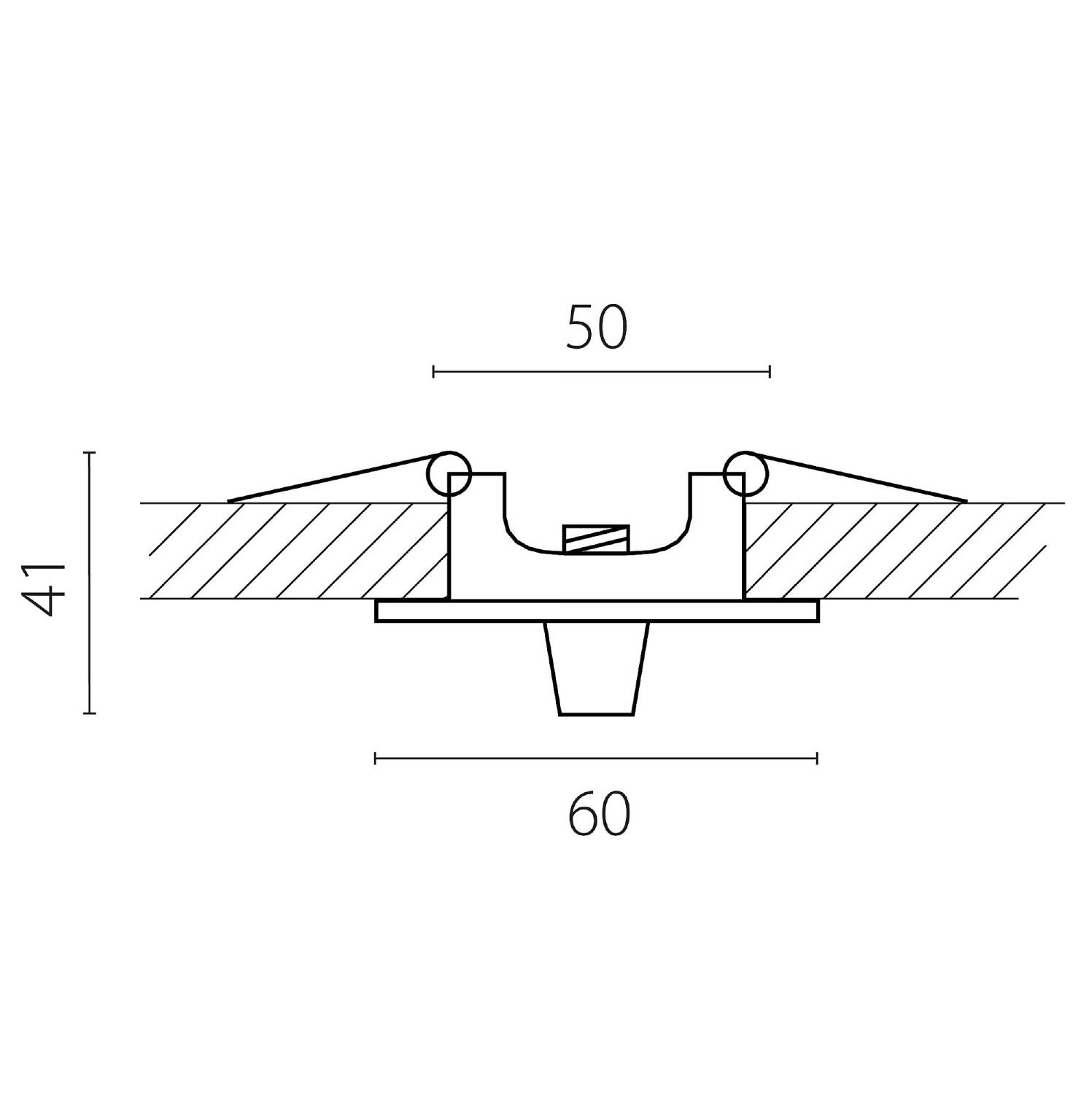 Чаша потолочная встраиваемая 60 д/подвода питания 510117 на 48В Lightstar Due Hermes 510007