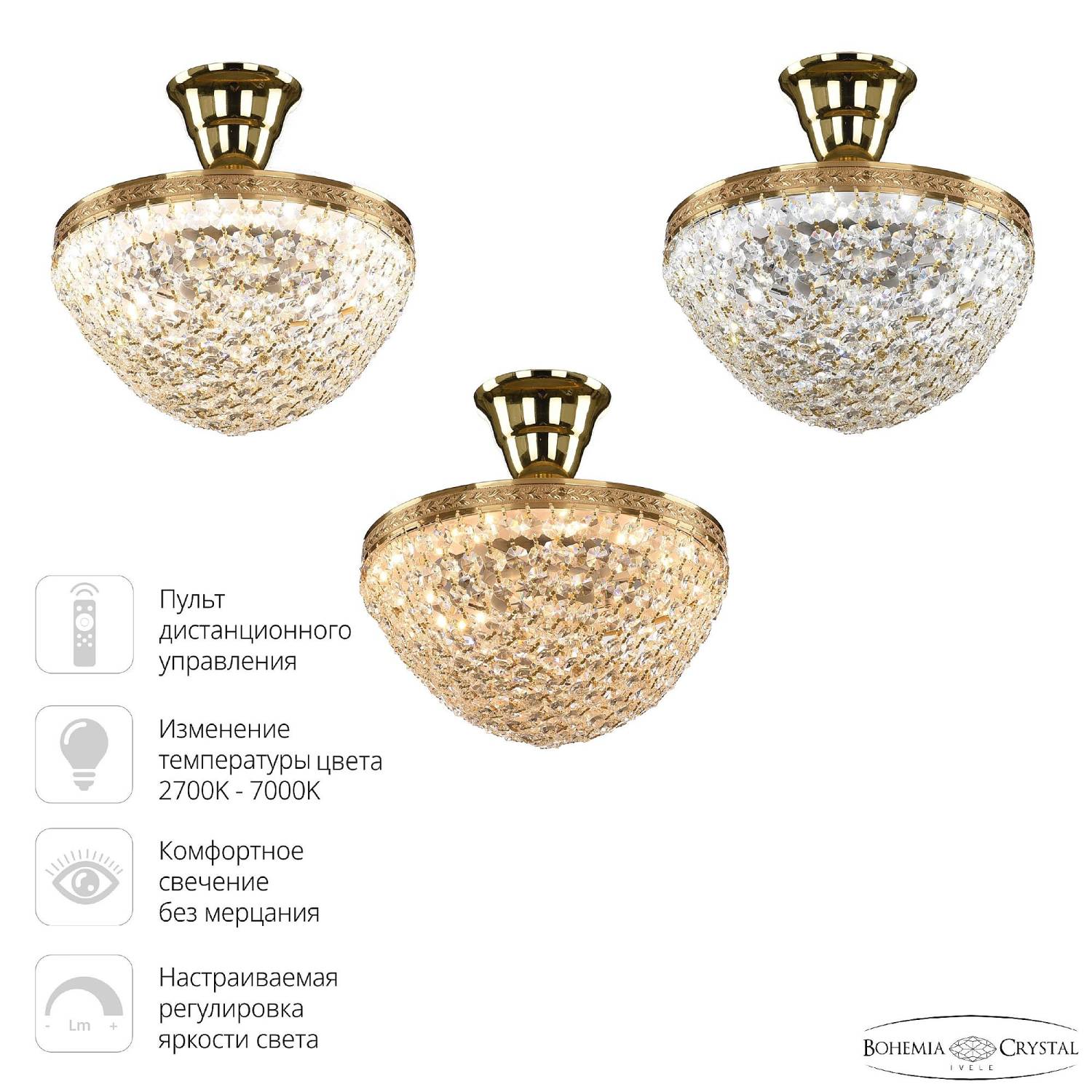 Светильник потолочный Bohemia 1932 19321/25IV/LED-DIM G