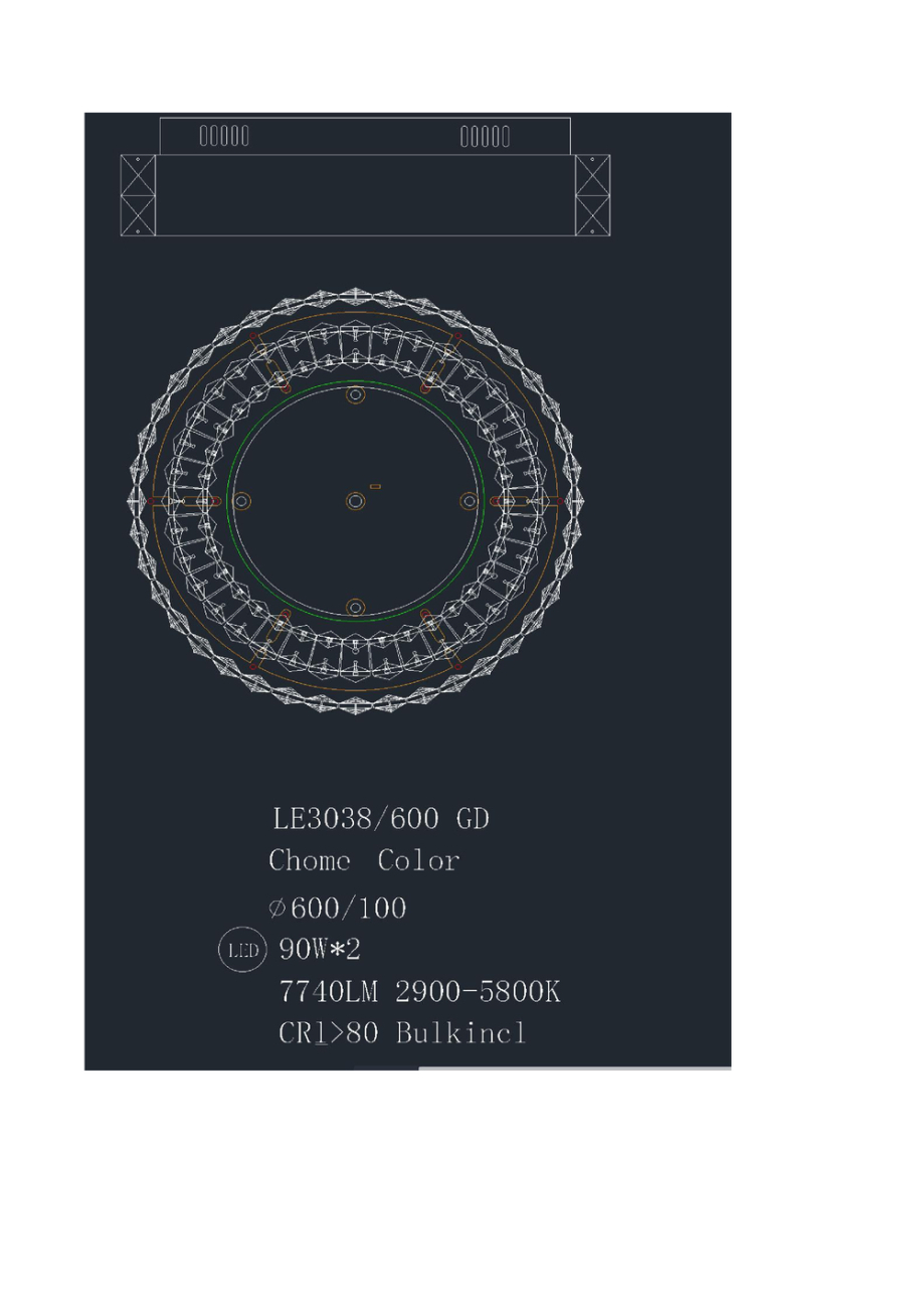 Светильник потолочный LEON Janette LE3038/600 GD
