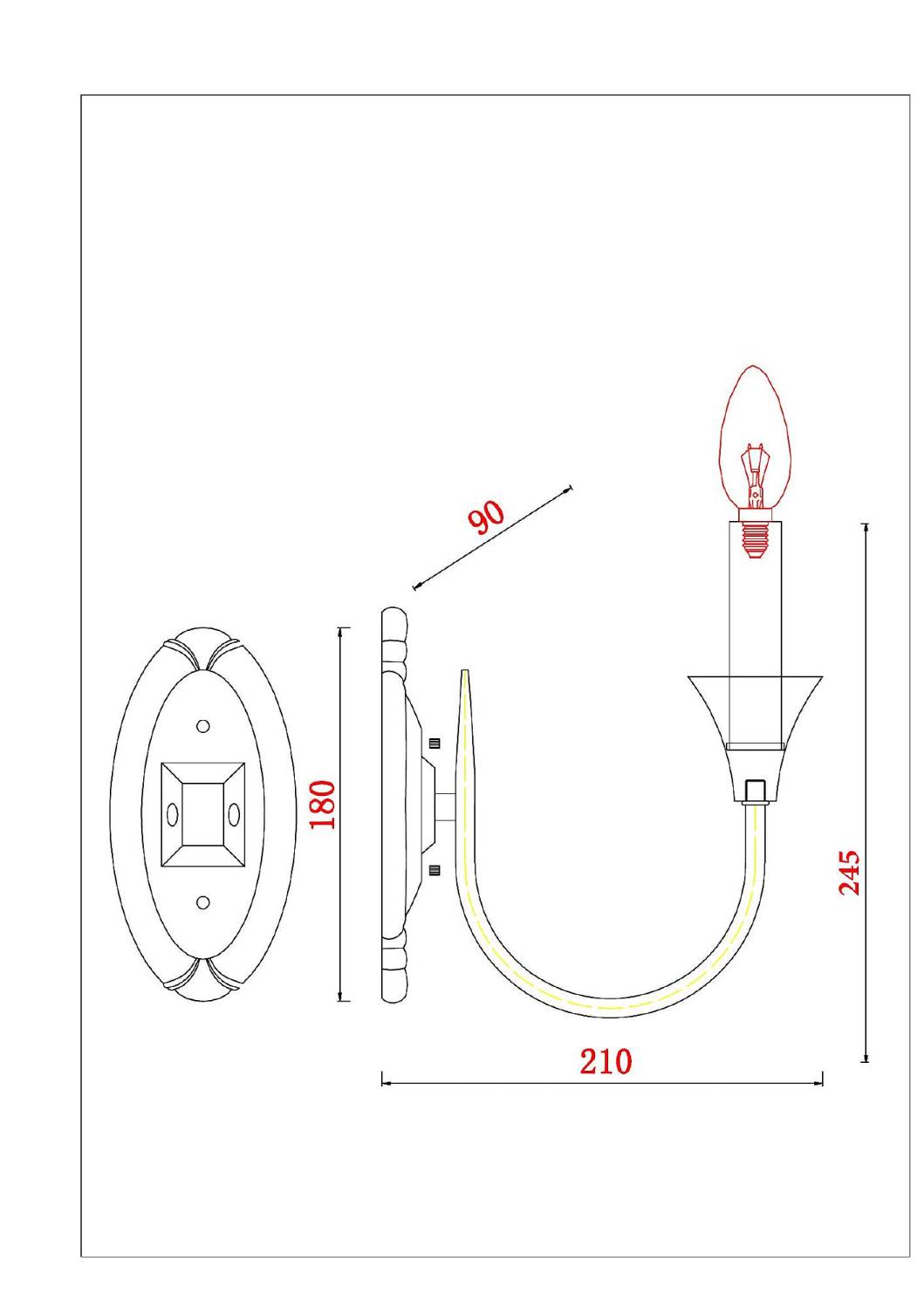 Настенное бра Arte Lamp Collinetta A4094AP-1PB