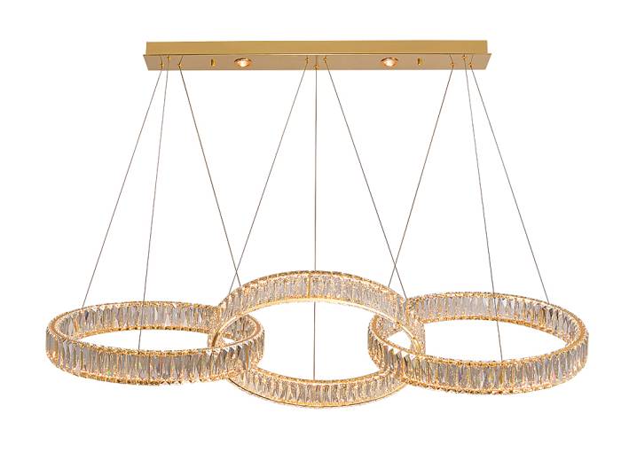 Подвесная люстра Newport Crystal 8243N/S gold