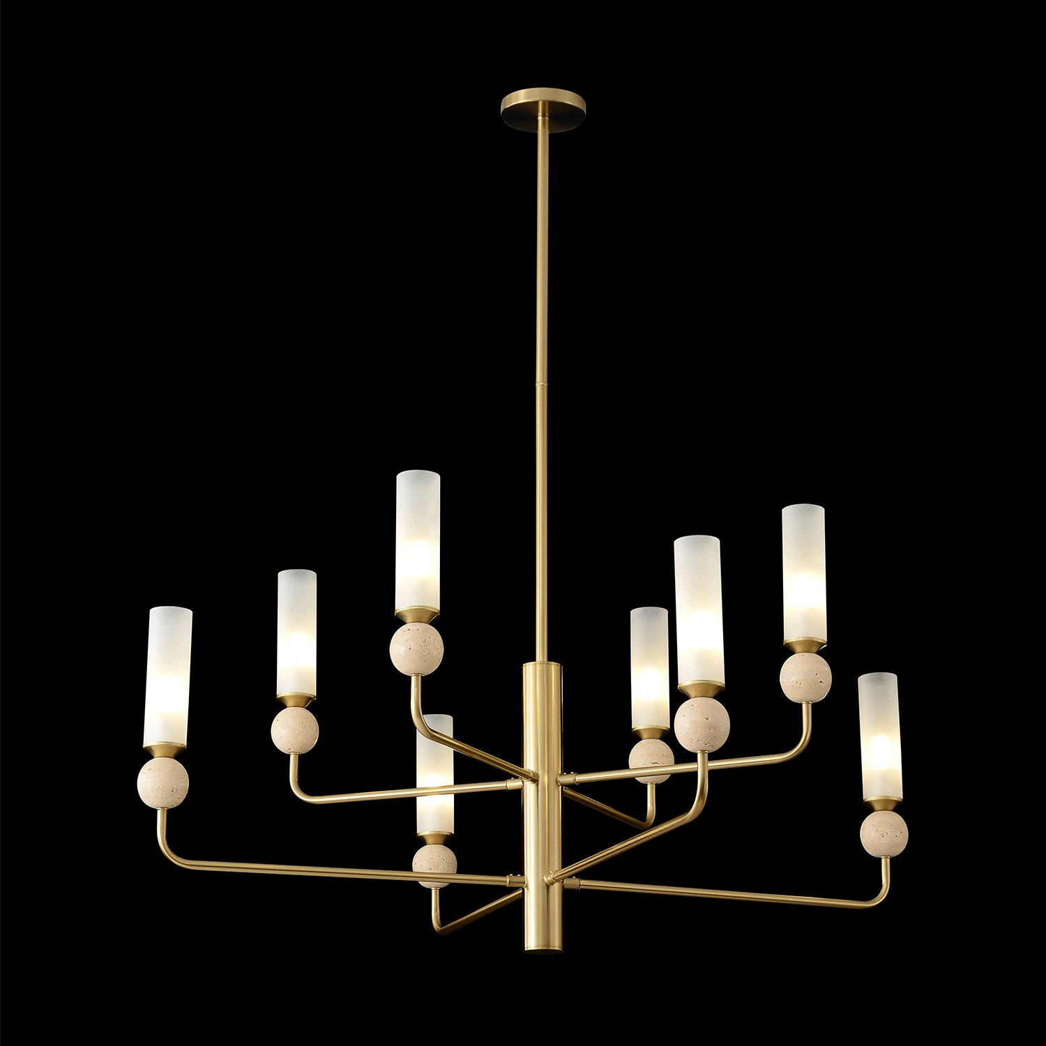 Люстра на штанге Crystal Lux Simply SIMPLY SP8 BRASS