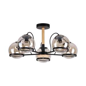 Потолочная люстра ЭкономСвет 40123 40123/5BK+WD AMB