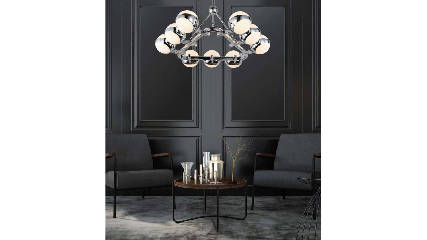 Потолочная люстра Lumina Deco Optimus LDP 6038-9 CHR
