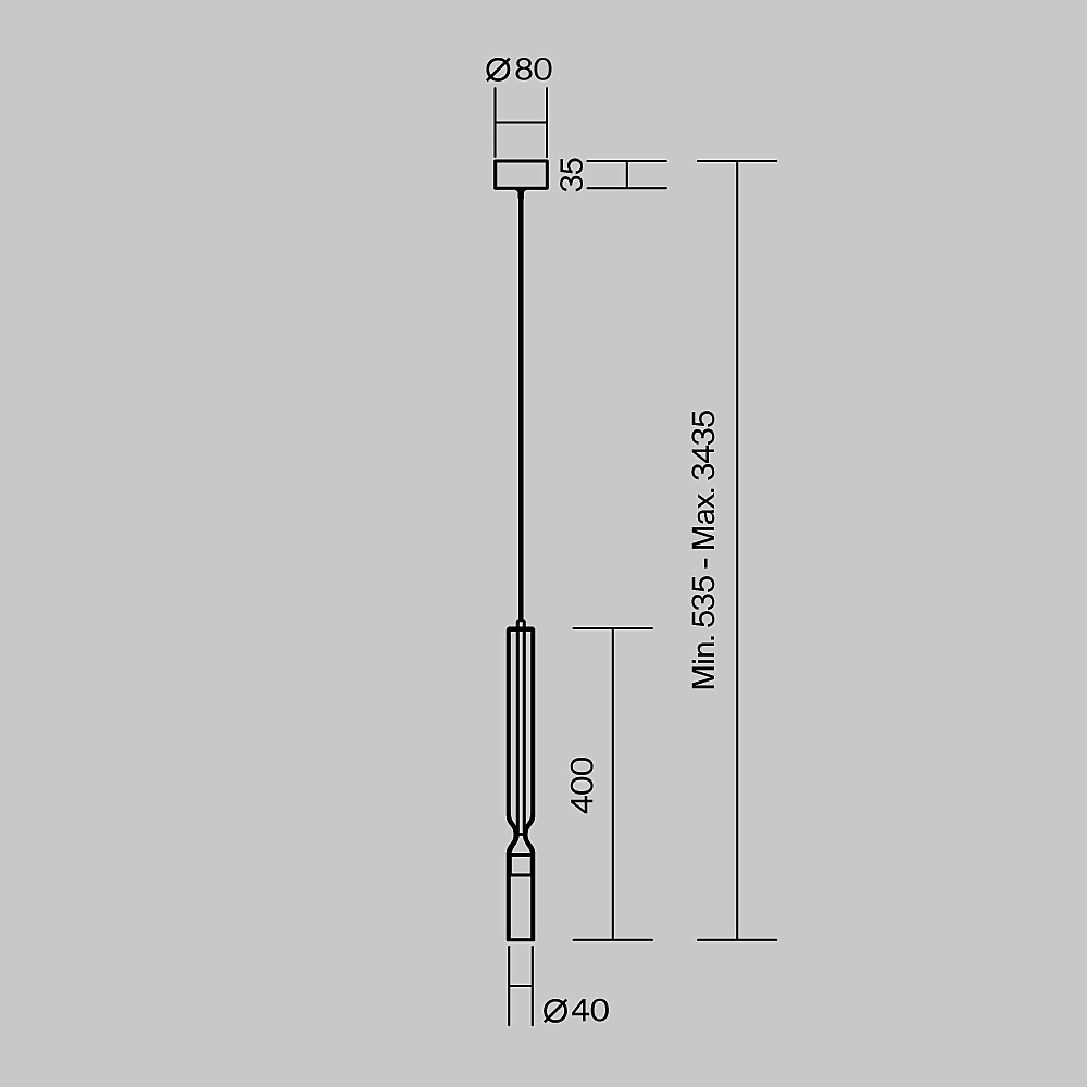 Светильник подвесной Maytoni Peg MOD469PL-L3BS3K