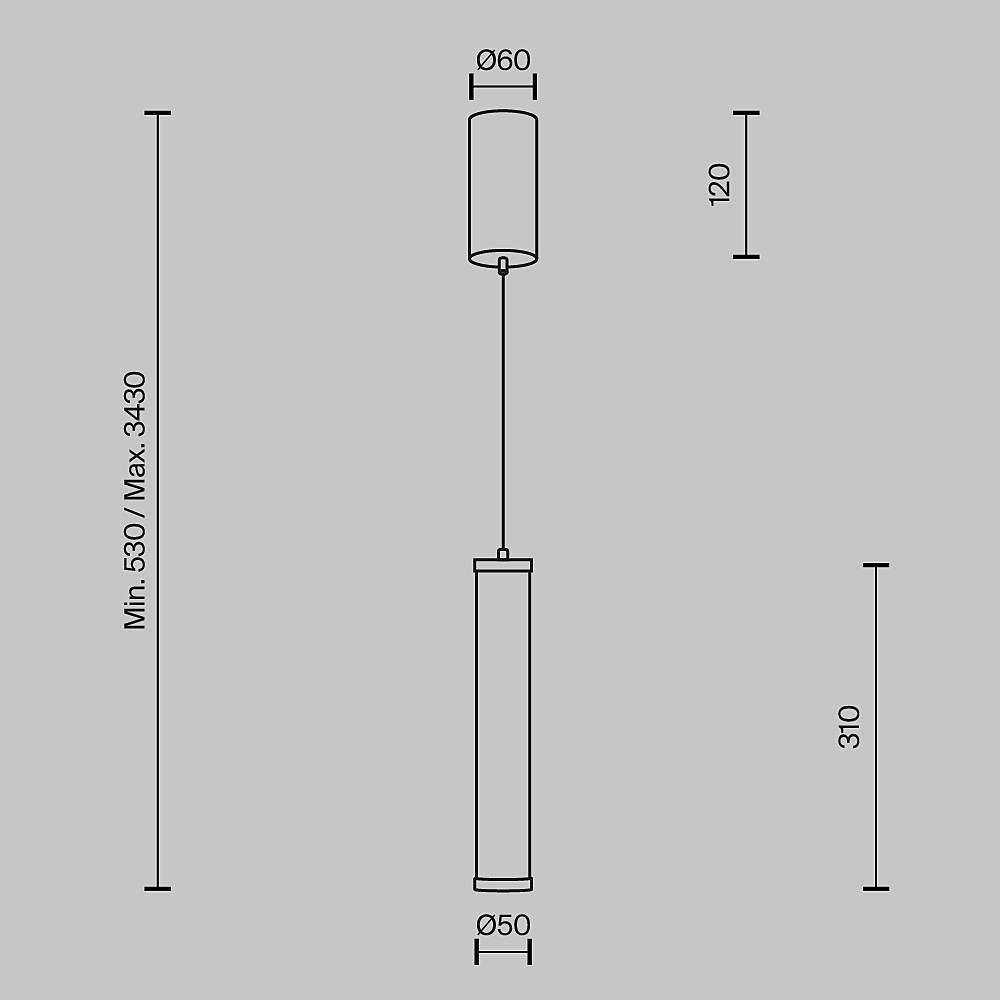 Светильник подвесной Maytoni Yora MOD464PL-L8BSK