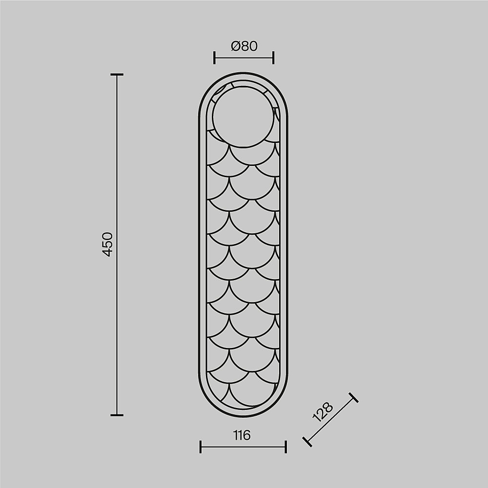 Настенный светильник Maytoni Perlamour MOD473WL-L25BSK