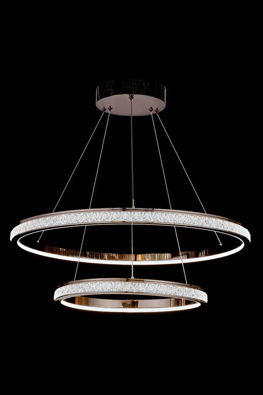 Подвесная люстра LEON Aida LE7707/800-2K Black Chrome