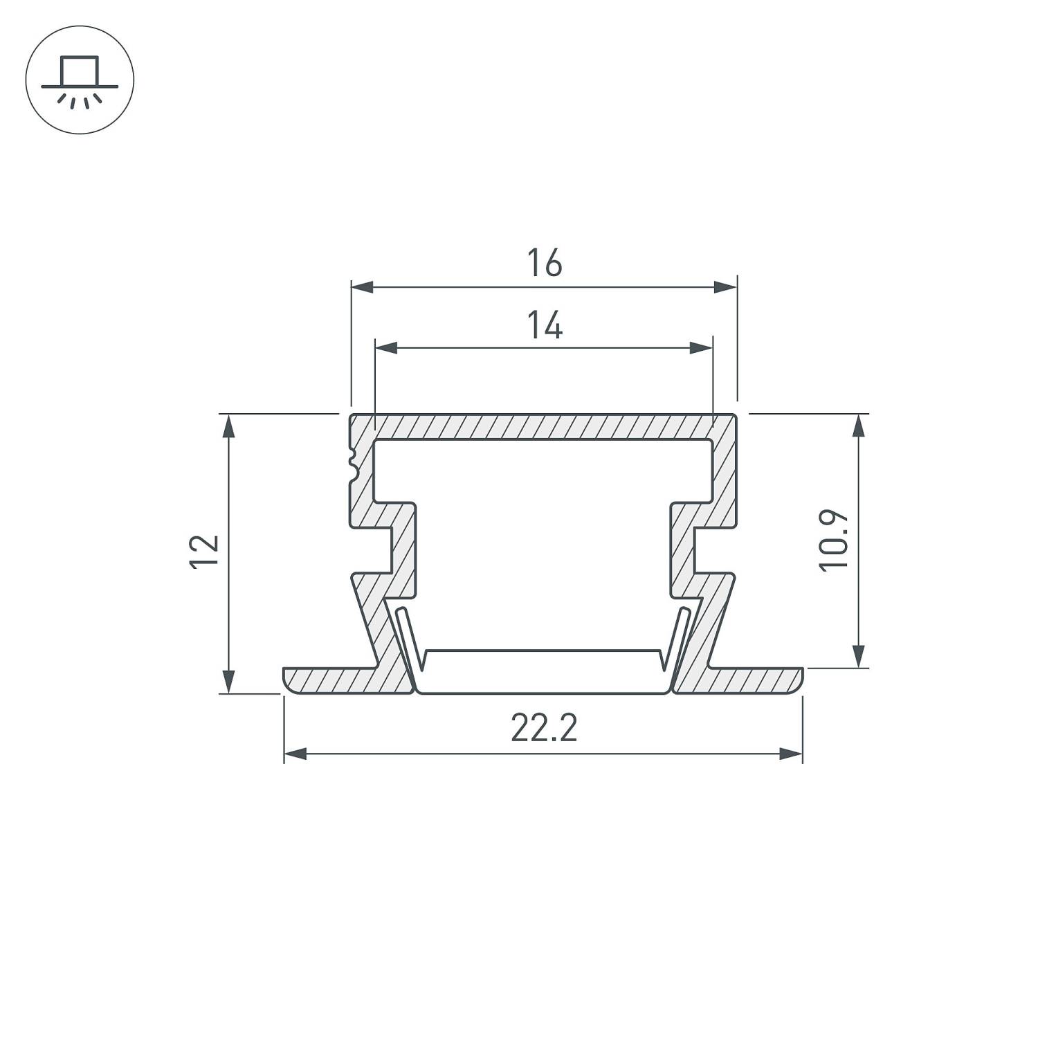 Профиль Arlight Pds 040734