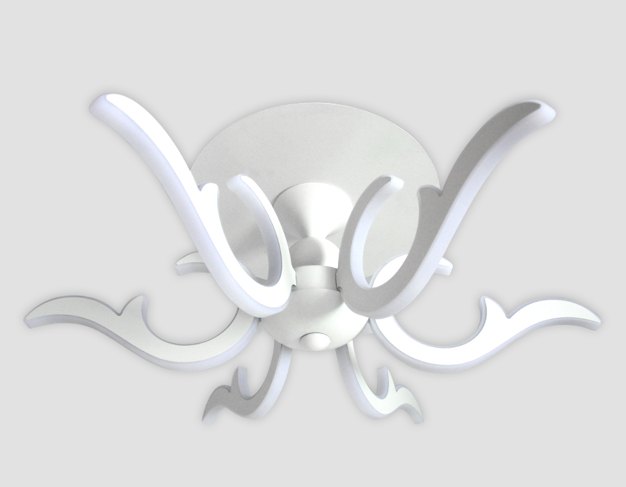 Потолочная люстра с пультом Orbital Klassika Ambrella FK77/6 WH 200W D720