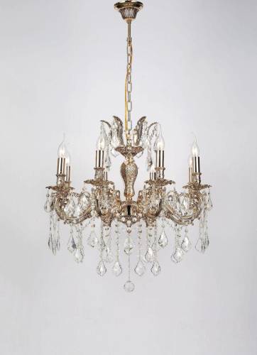 Подвесная хрустальная люстра Barletta Lucia Tucci BARLETTA 122.8 coffe gold