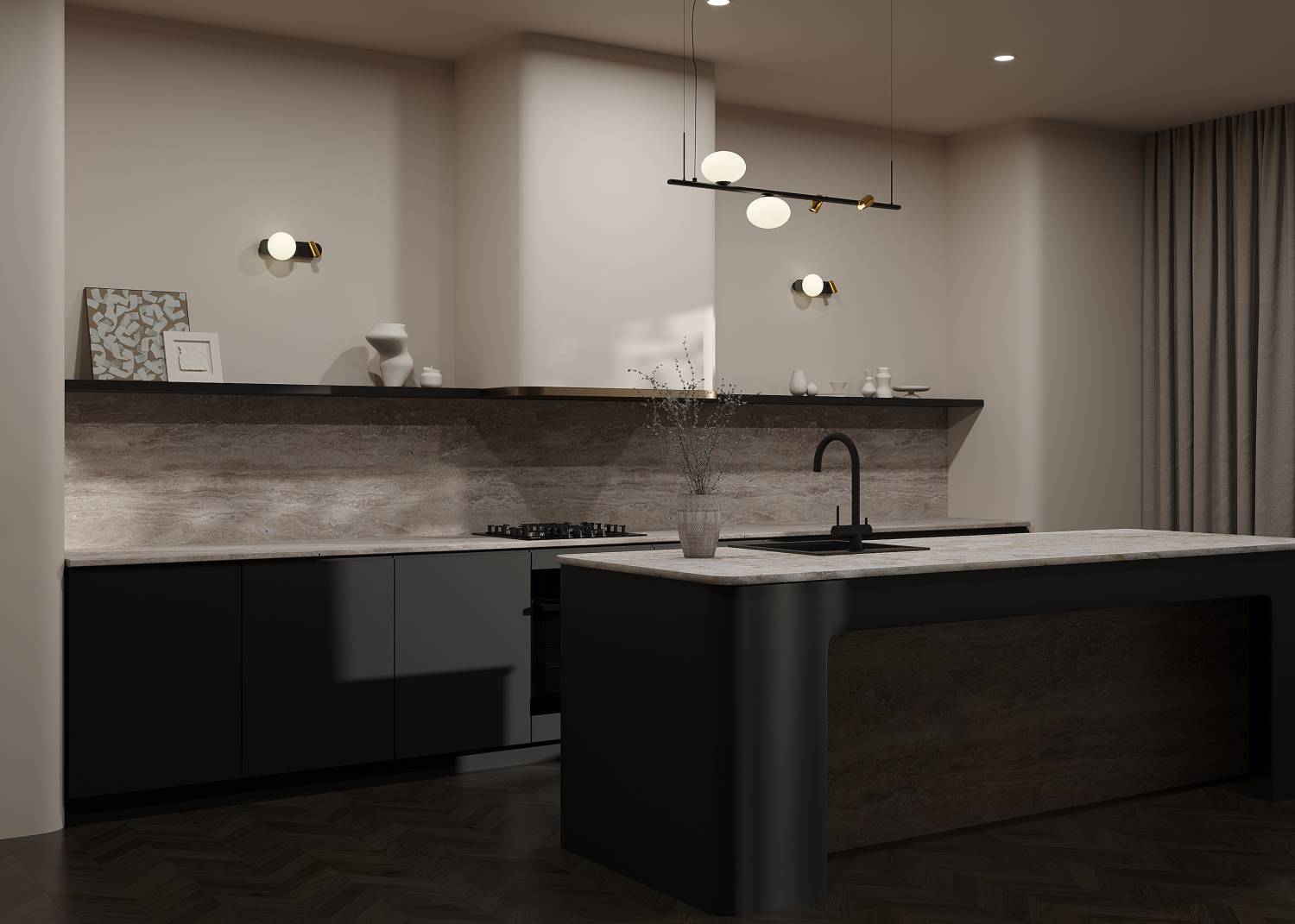 Светильник подвесной Maytoni Inversio MOD350PL-02BBS