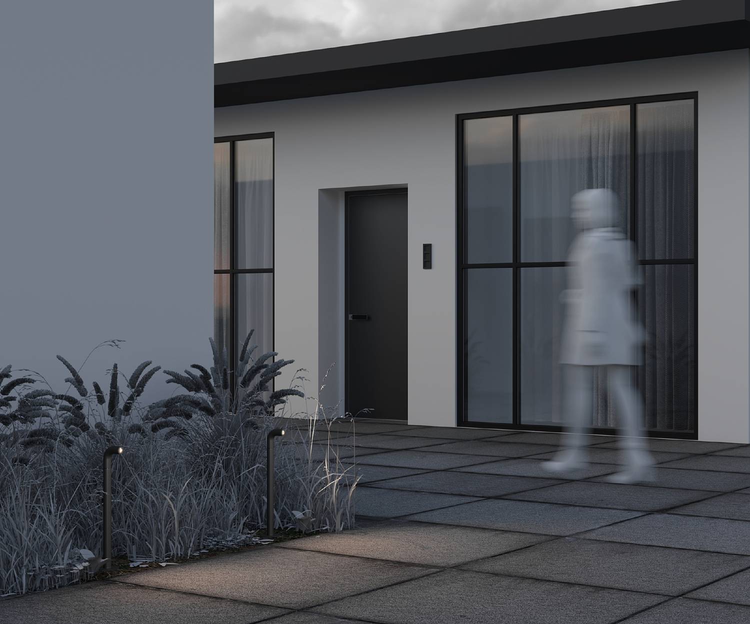 Уличный наземный светильник Maytoni Sleek O477FL-L2GF3K