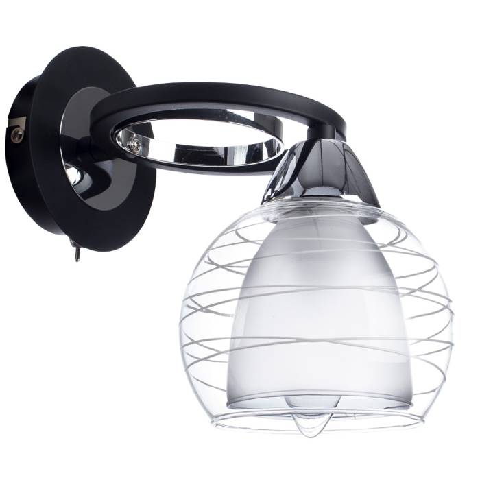 Настенное бра с выключателем Arte Lamp Ginevra A1604AP-1BK