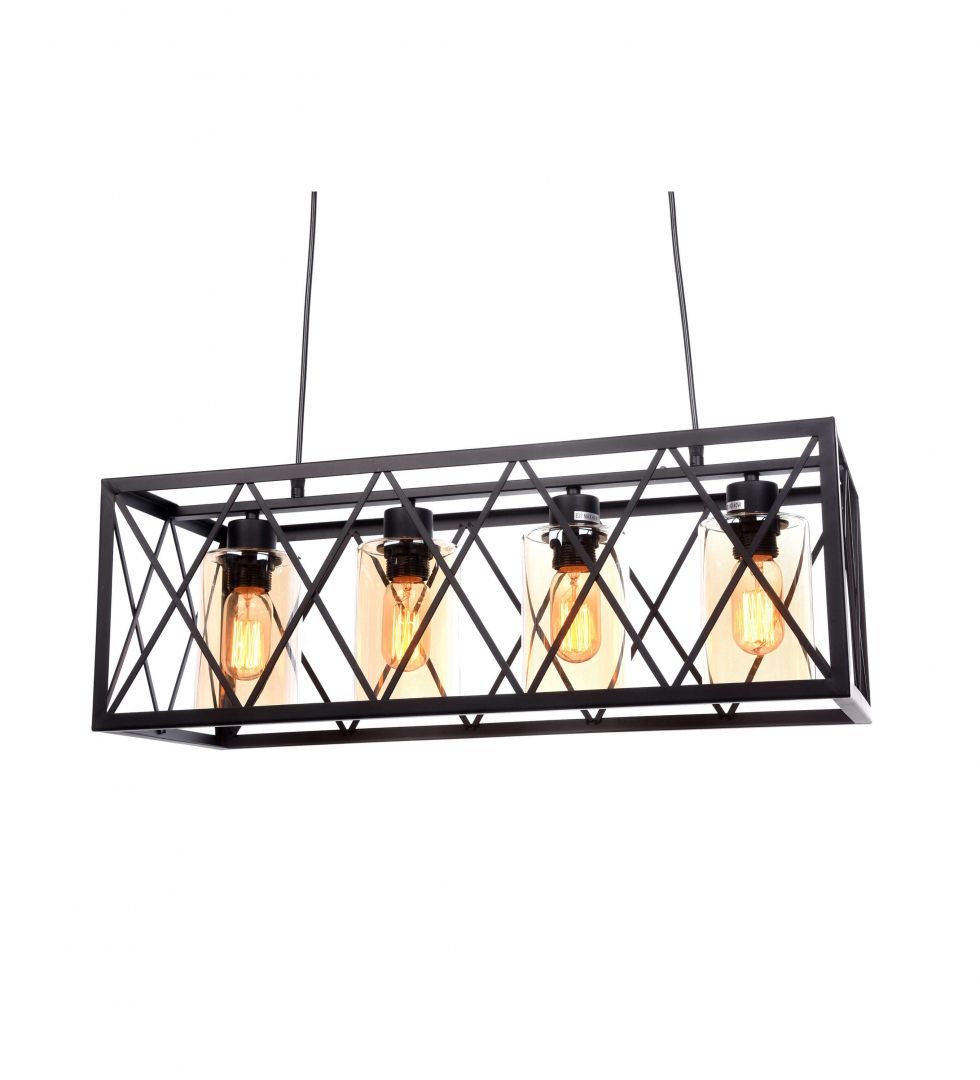 Подвесная люстра Lumina Deco Nortis LDP 11535-4 BK