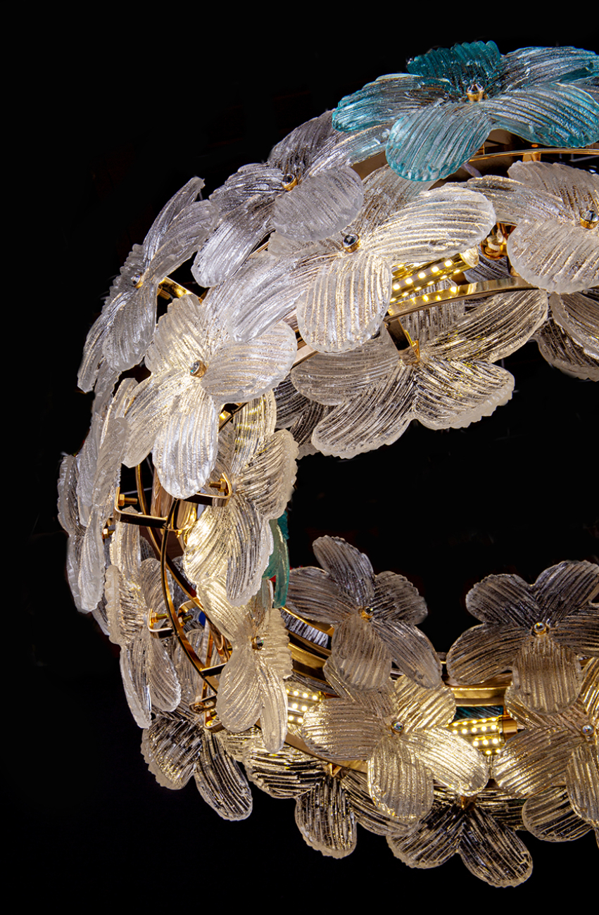 Подвесная люстра LEON Fleur LE6867/600 GD