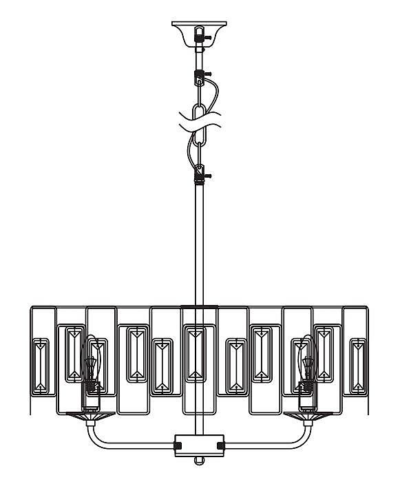Подвесная люстра Rivoli Waltraud 1028-206
