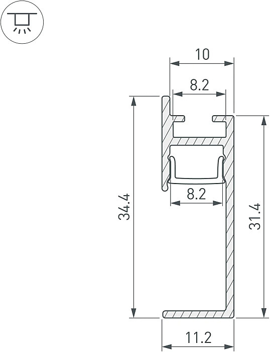 Профиль Arlight Arh-Plintus 043605